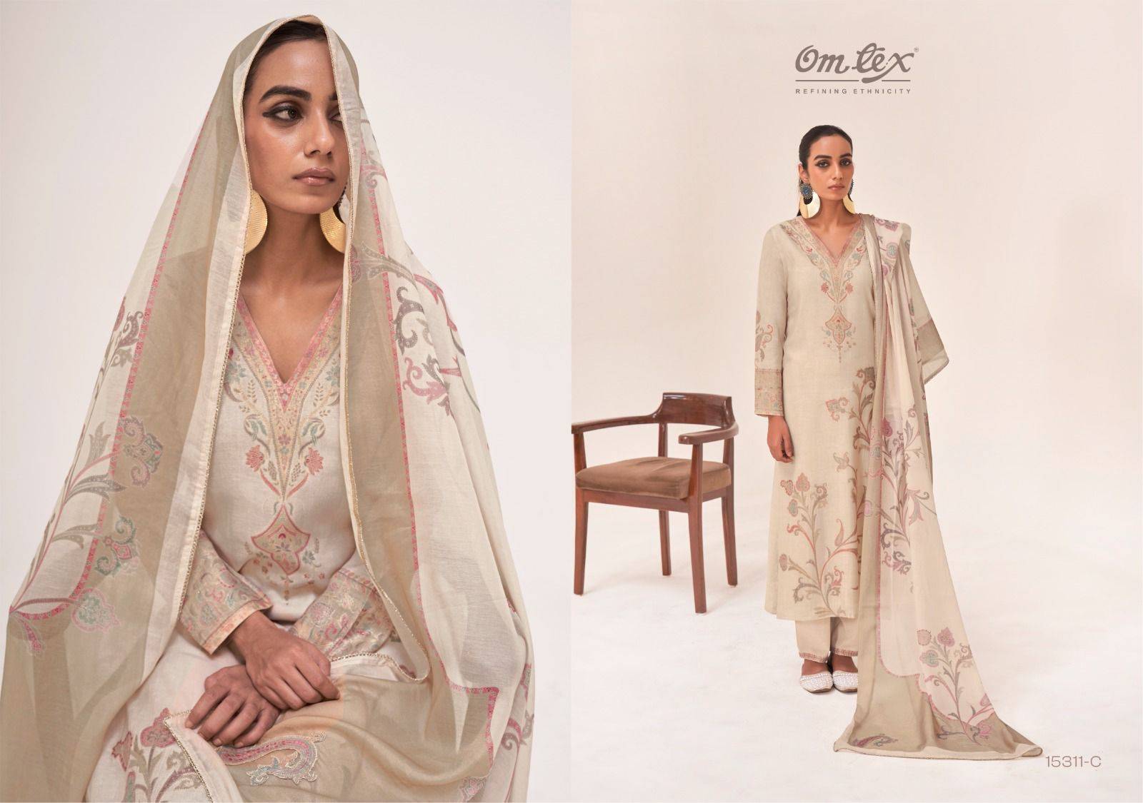 SINHASAN By GANGA Fashion 15311 A TO 15311 C series Beautiful Festive Suits Stylish PURE LINEN JACQUARD PRINTED Dresses At Wholesale Price